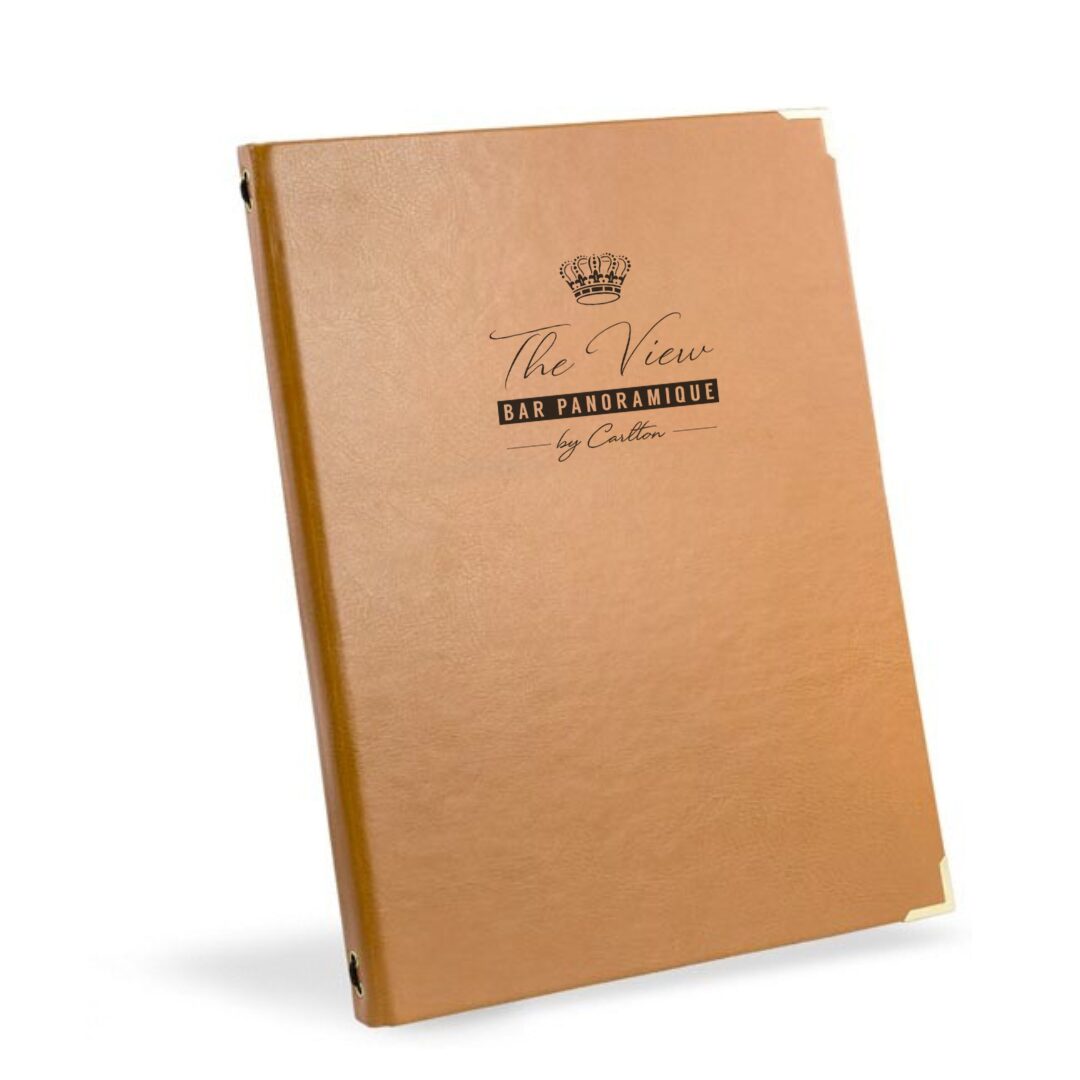 porte-menu-cuir Porte-menu en simili cuir